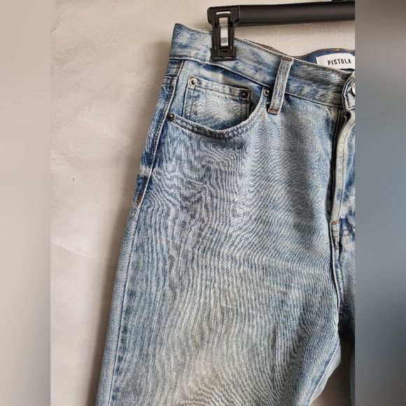 Pistola Button Fly Midrise Denim Jeans Worn Style Size 28 - Picture 8 of 16